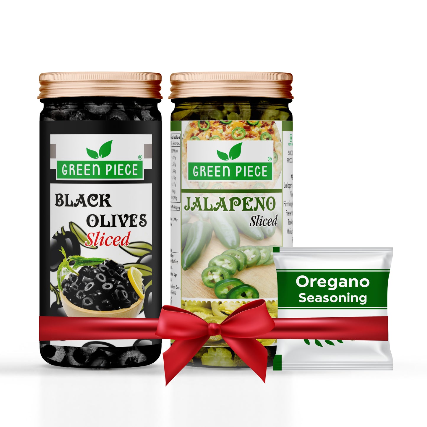 Green Piece Black olives and jalapeno Combo Pack 230ML