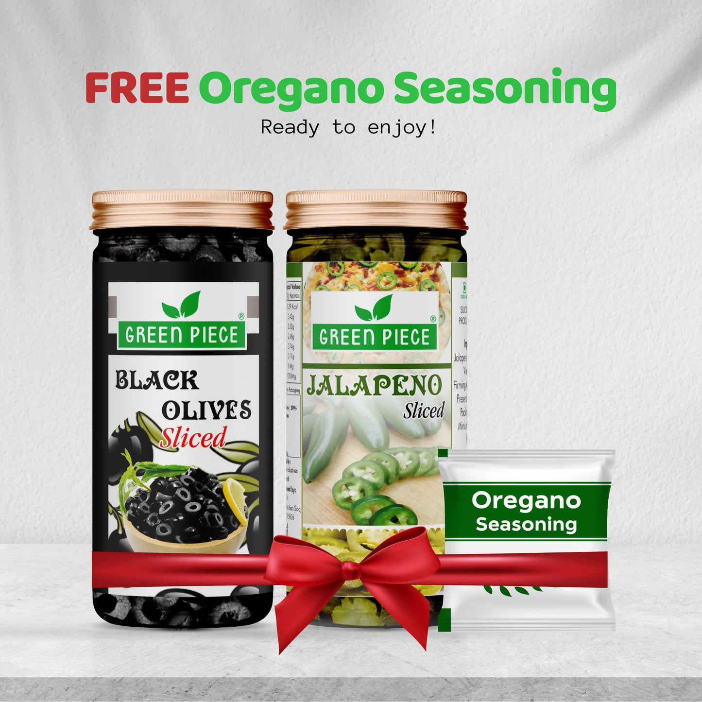 Green Piece Black olives and jalapeno Combo Pack 230ML