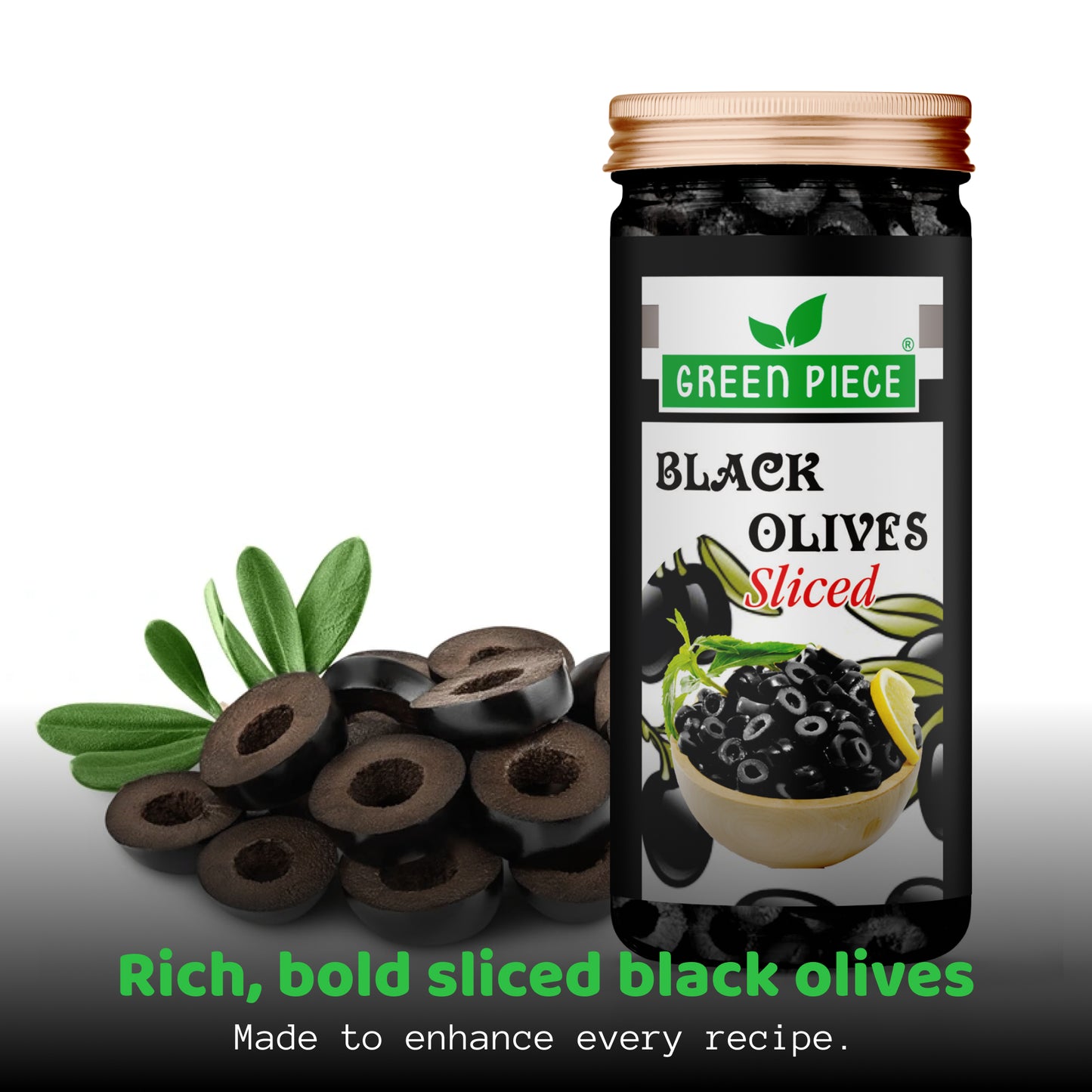 Green Piece Black olives and jalapeno Combo Pack 230ML