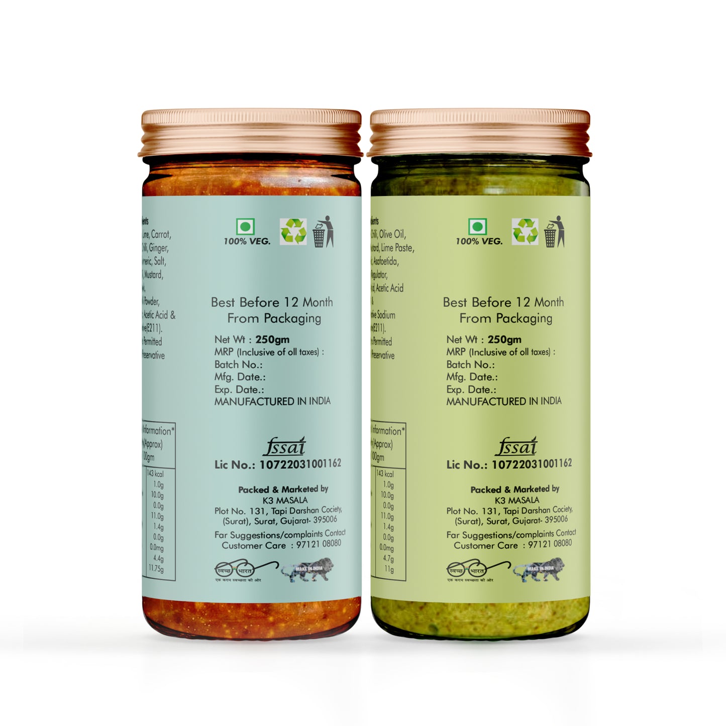 Mixed + Green Chilli Pickle Combo