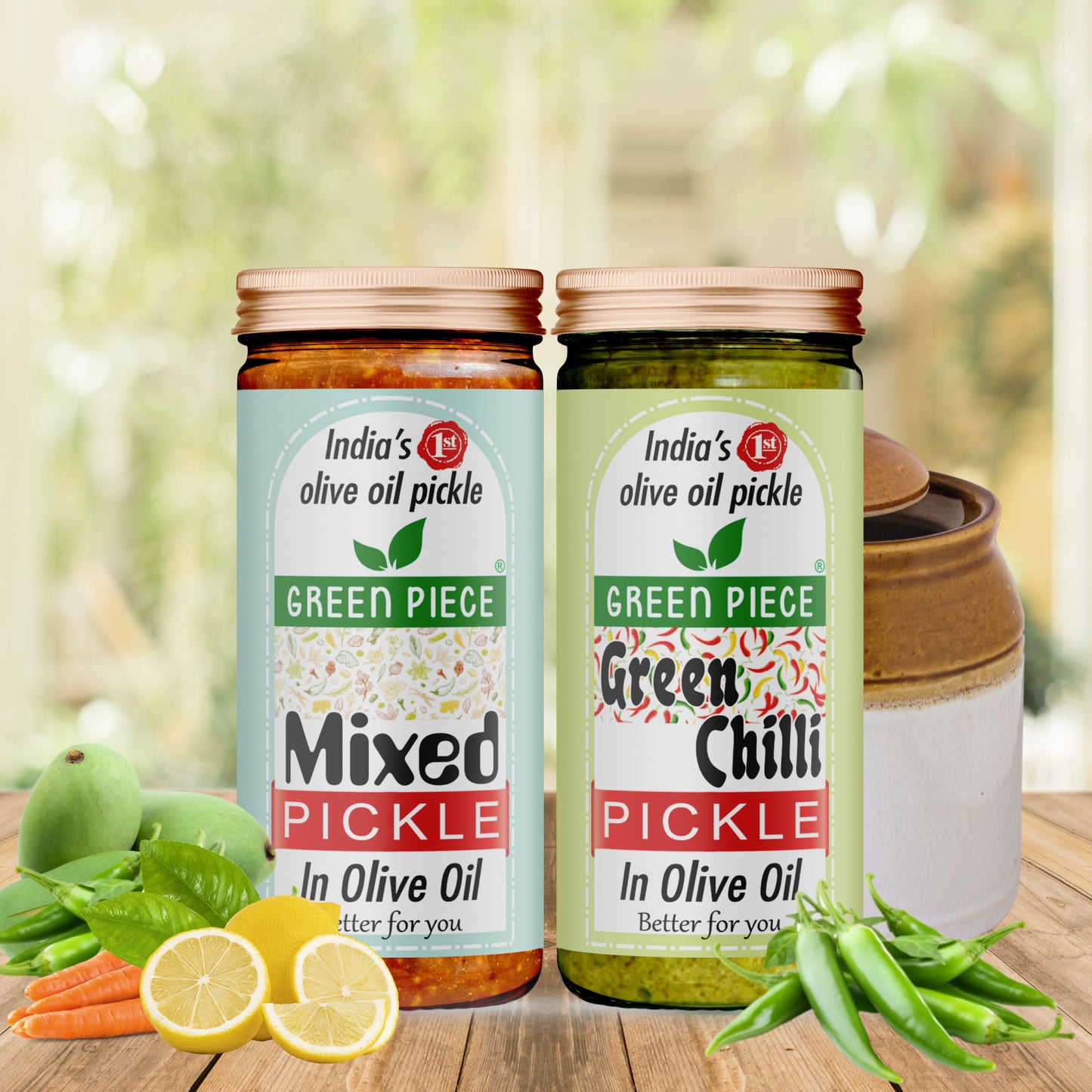 Mixed + Green Chilli Pickle Combo