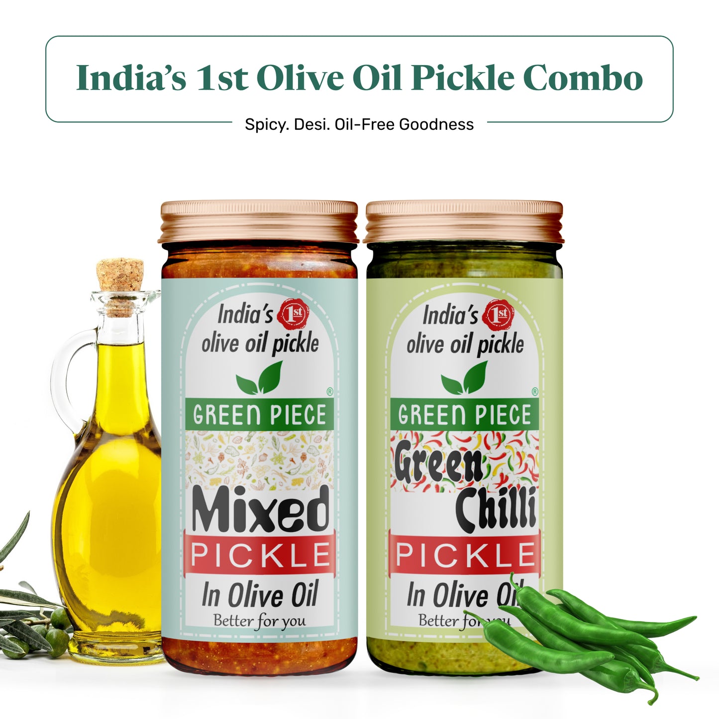 Mixed + Green Chilli Pickle Combo
