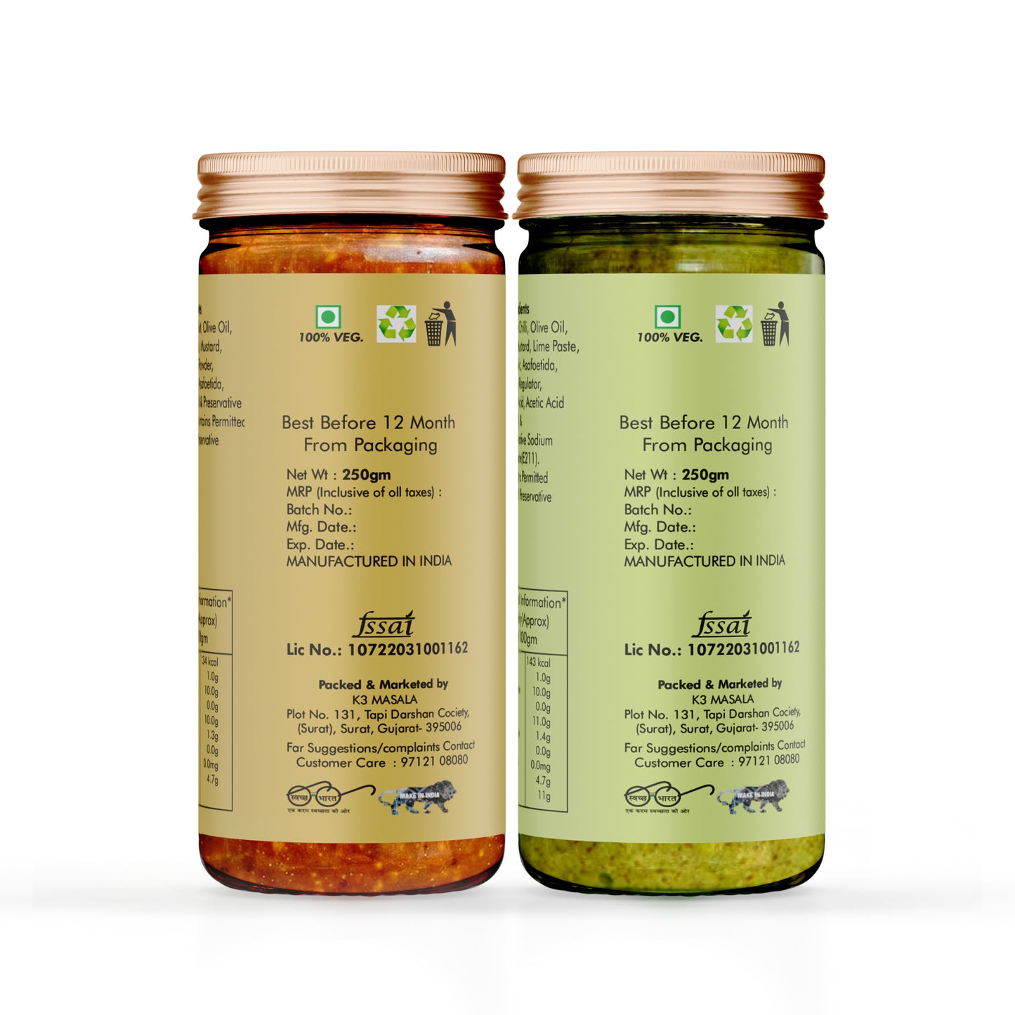 Mango + green chilli Pickle Combo