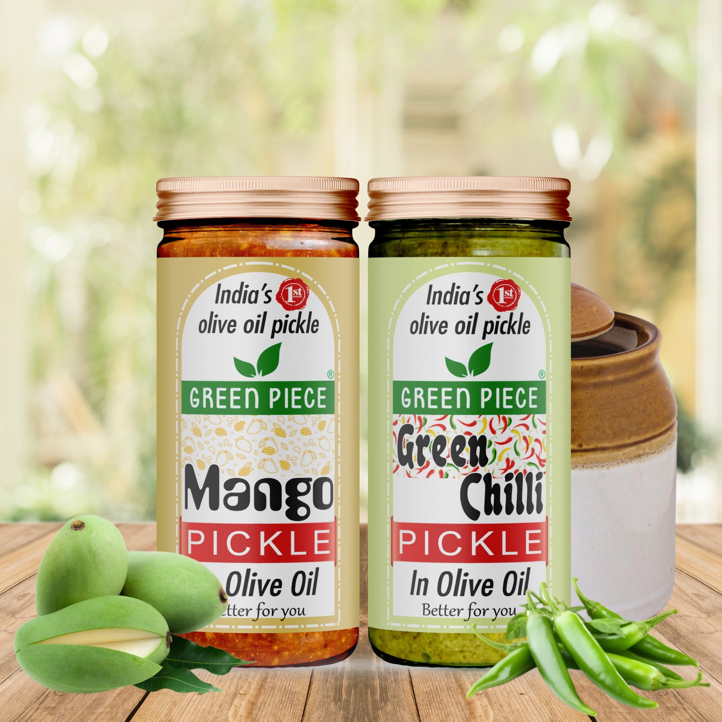 Mango + green chilli Pickle Combo