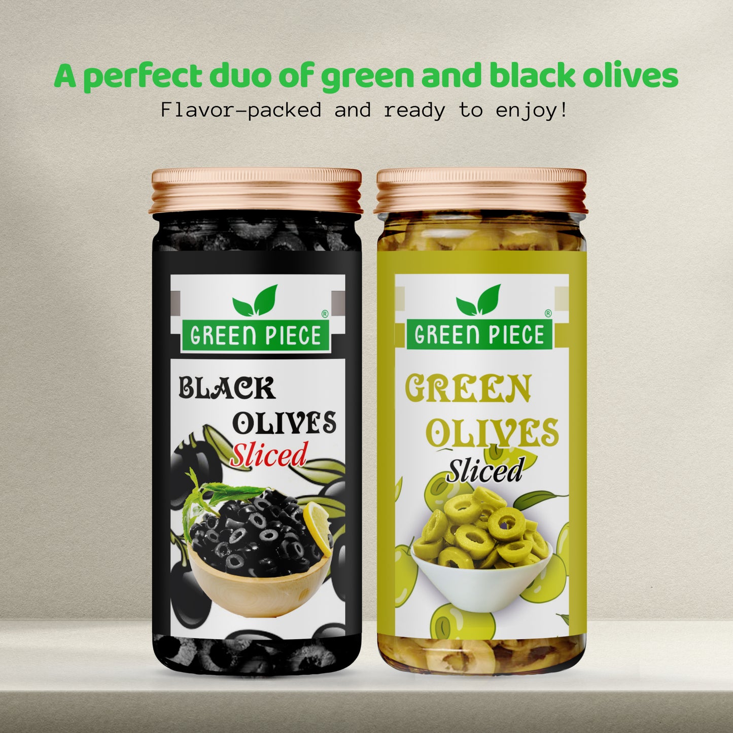GreenPiece Black olive and green olive 230ml